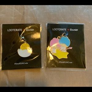 New Lootcrate Sanrio charms.  Little Twin Stars & Gudtamaz
